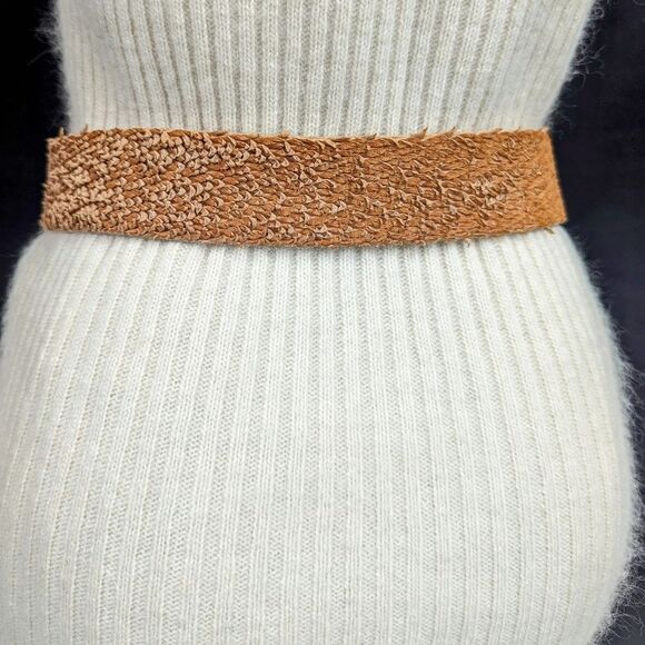 SANGIORGIO | Italian Textured Leather Belt sz XL - Picture 12 of 13